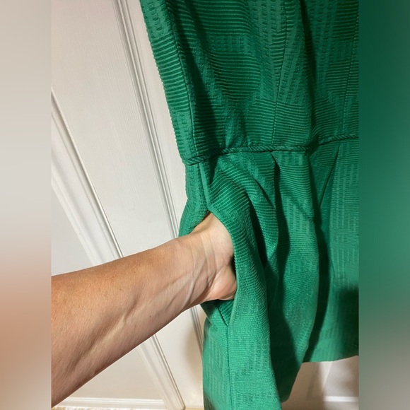 J Crew light corduroy green a line dress with pockets size 14 - Picture 7 of 7